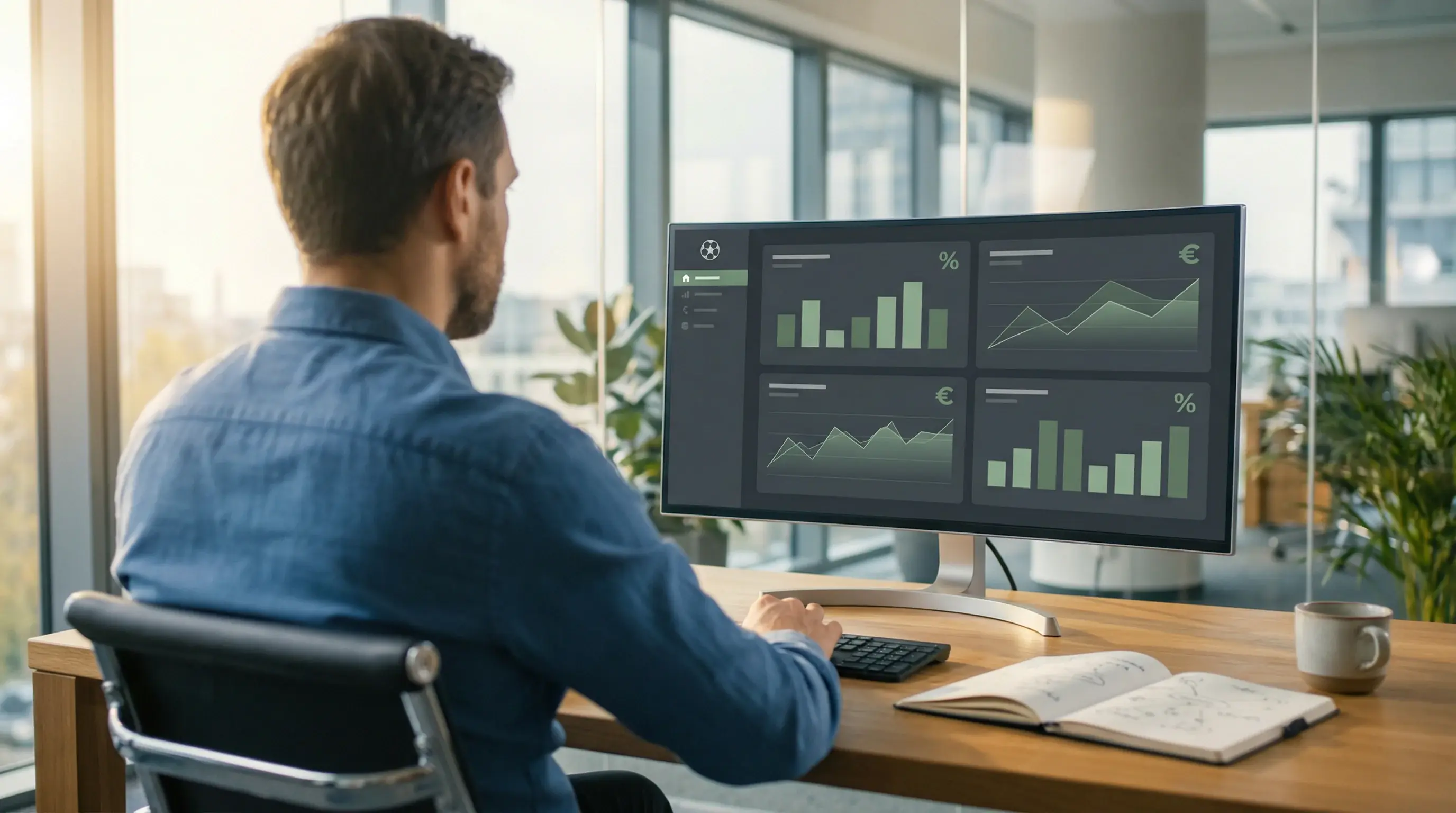 Análisis estadístico de apuestas de fútbol con gráficos de rendimiento y métricas de xG